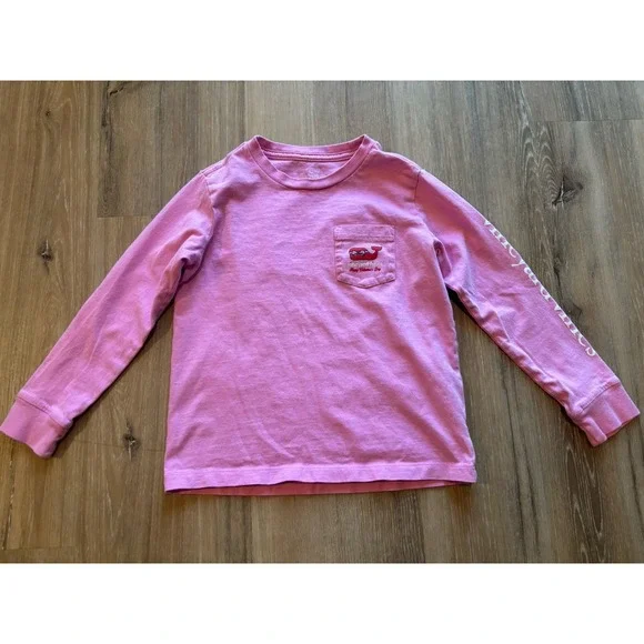 Vineyard Vines Valentine's Day Pink Red Chocolate Long Sleeve T-Shirt Size 5 - Picture 2 of 9